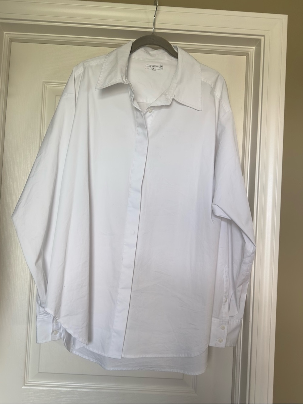 Good American Crisp White Button-Down Blouse